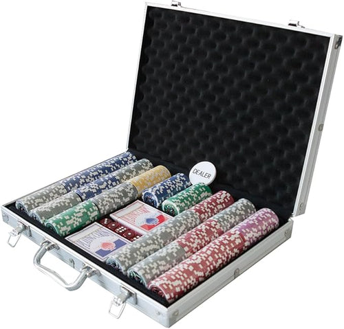 Chips,500PCS Poker Chip Set with Aluminum Travel Case